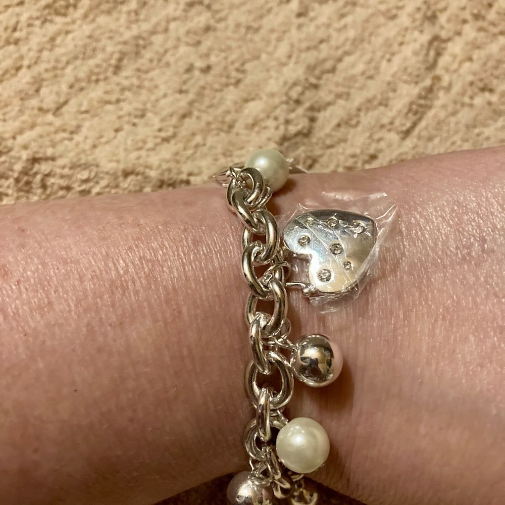 Christopher & Banks Silver Tone Charm Bracelet